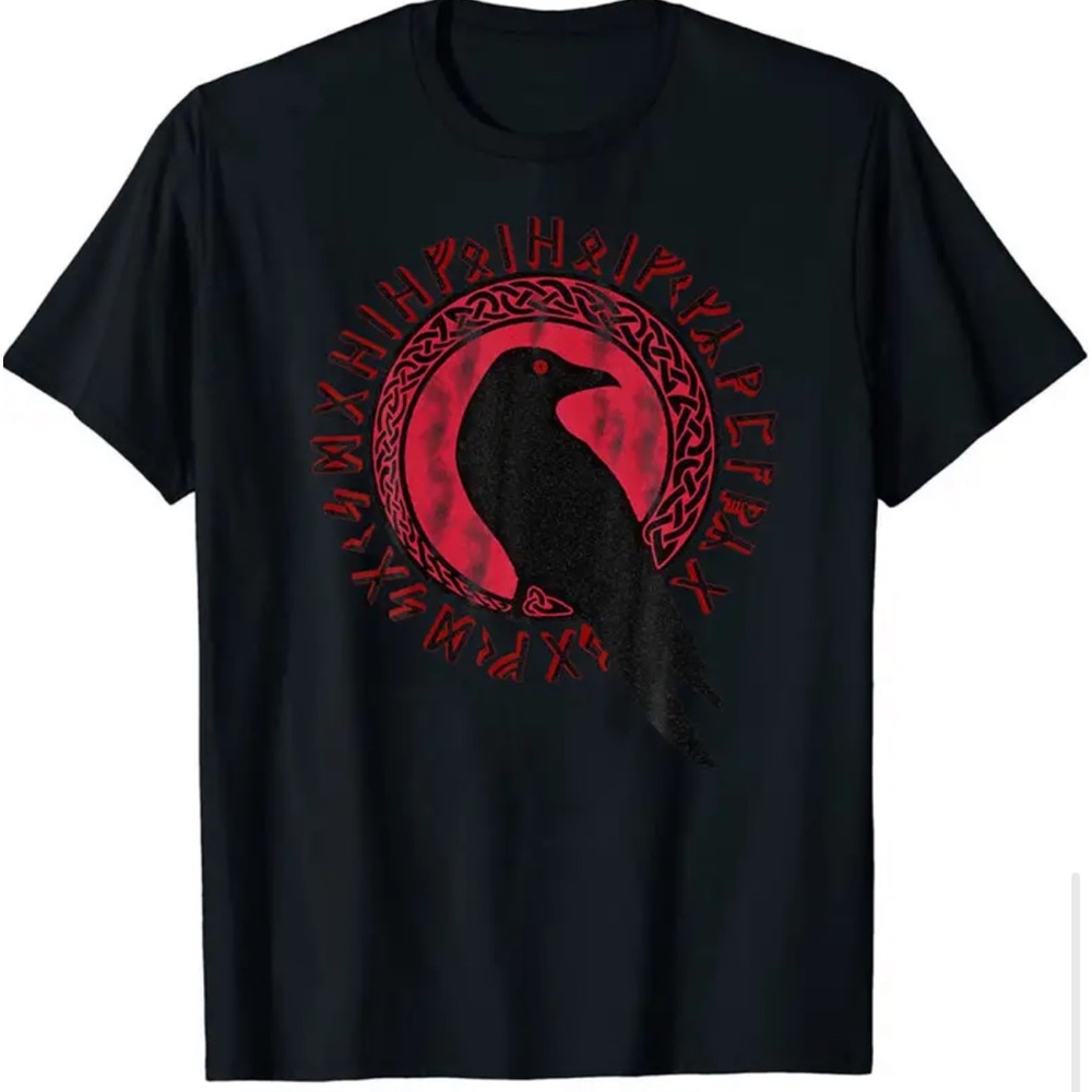 Raven Print Men's T-shirt,
